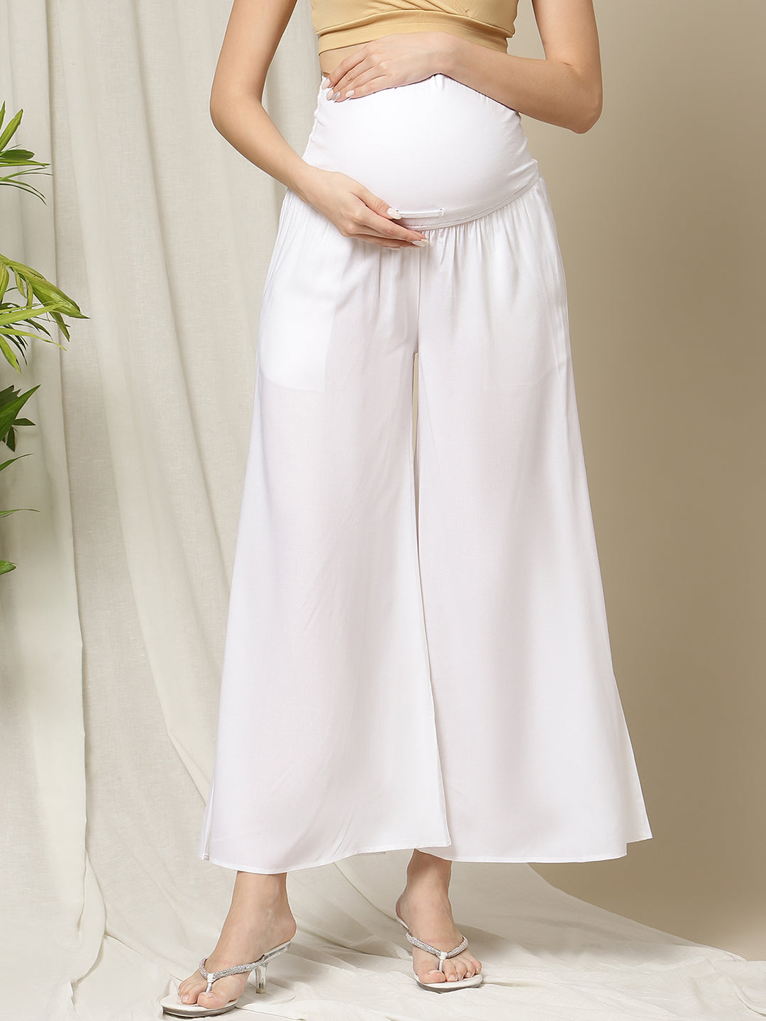 Buy Zivame Made For Moms Belly Covering Maternity Palazzo PantsCrimson at  Rs1125 online  Apparel online