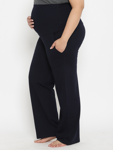Cotton Knit Over Belly WideLeg Maternity Pants  Wobbly Walk