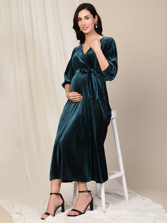 Velvet Maternity Party Dress