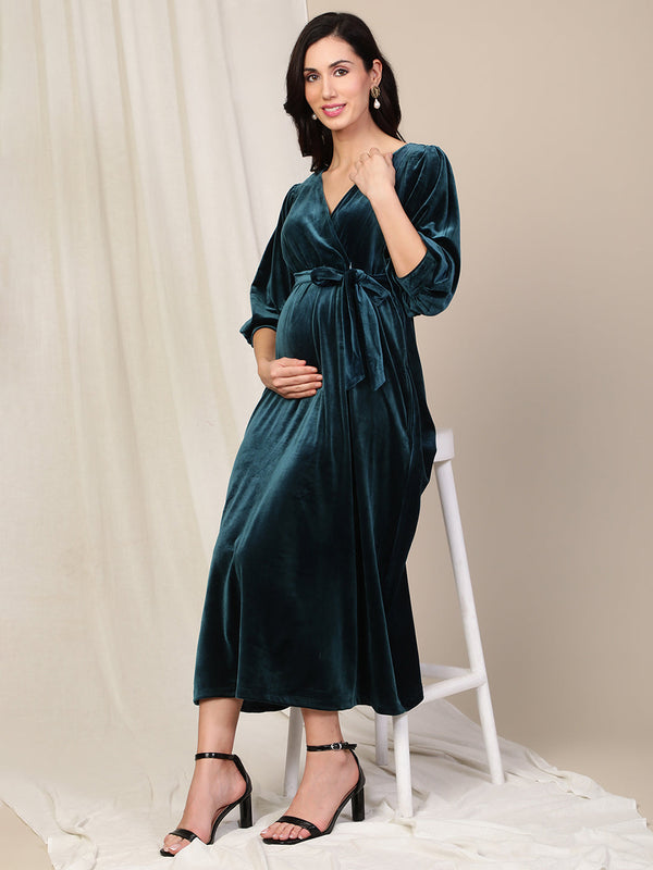 Maternity velvet outlet dresses