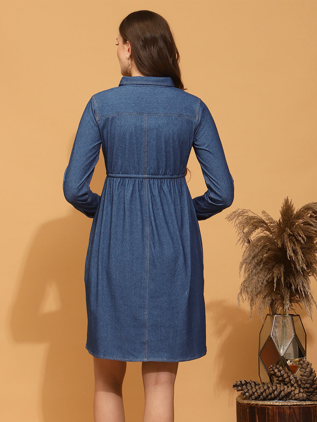 Denim shirt dress - Light denim blue - Ladies | H&M IN