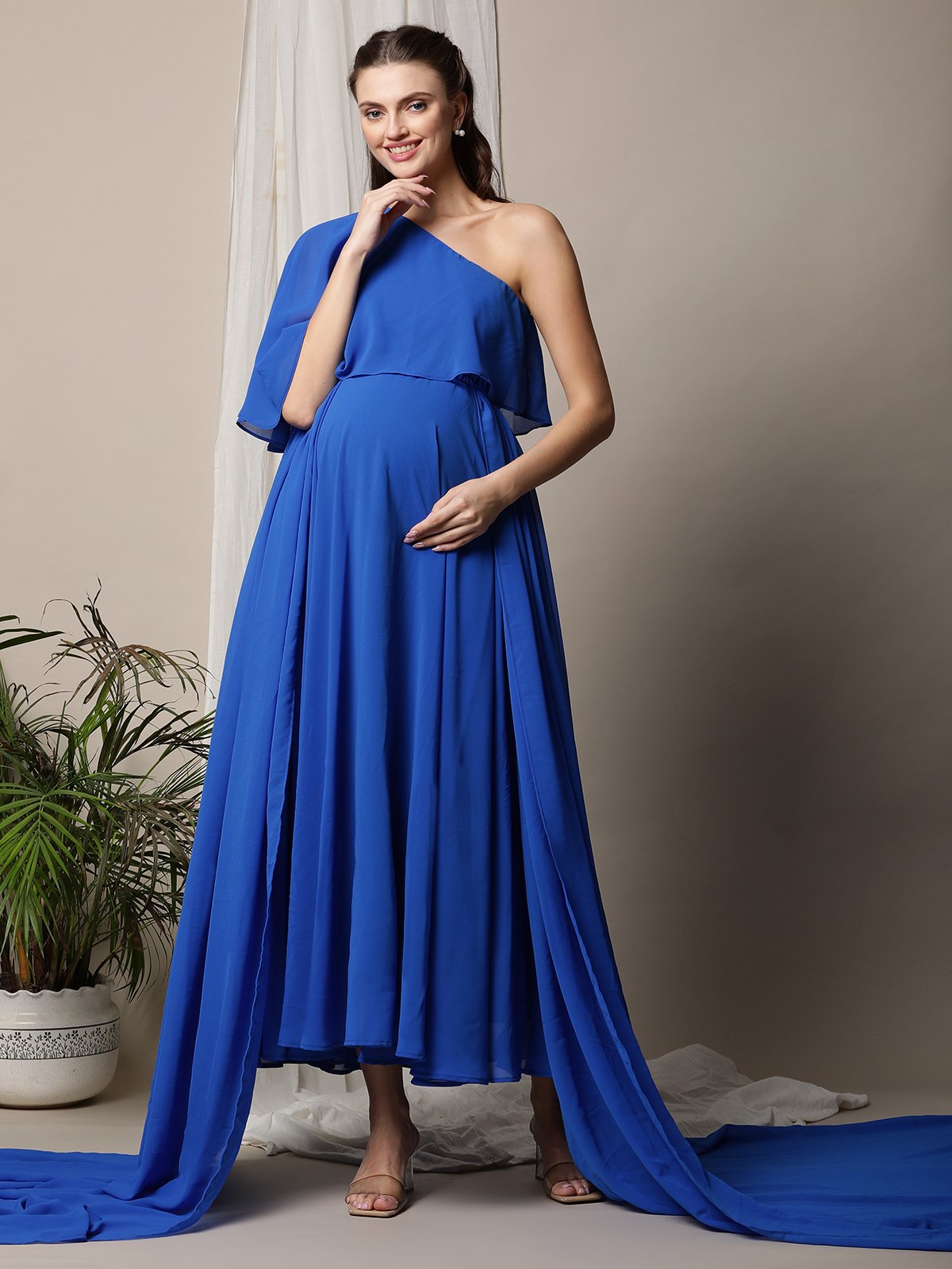 Royal blue sales maternity bridesmaid dress